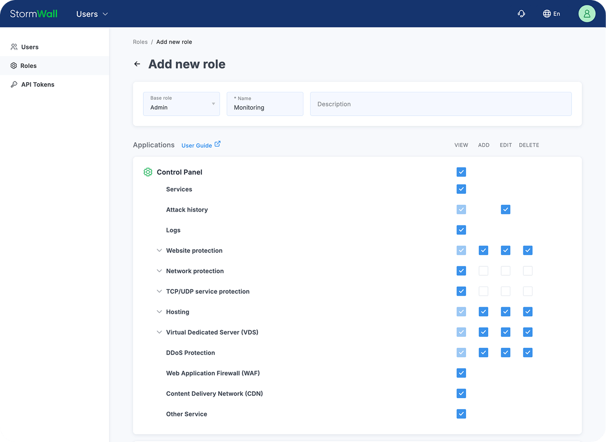 Sub-accounts and roles — Client Portal